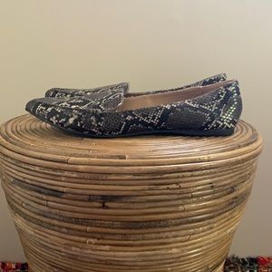 Steve Madden Snake Skin Print Pointed-Toe Flats